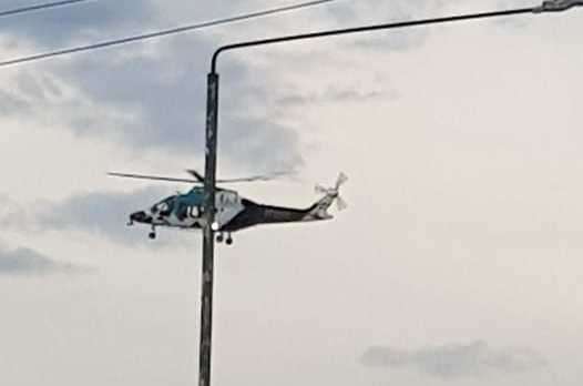 Air Ambulance spotted flying over Loose. Picture: Geoff Glass