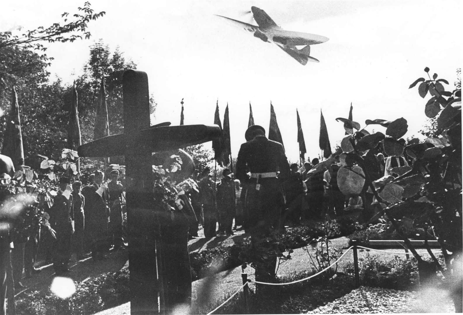A scene from the memorial service held in 1979