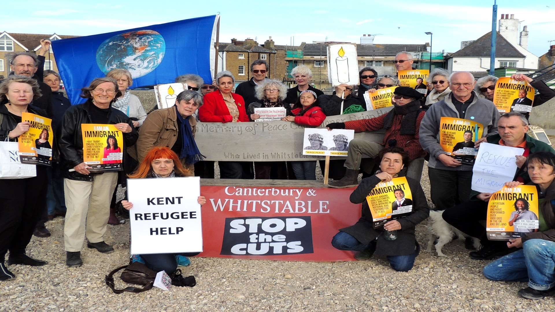 A protest held in Whitstable earlier this year
