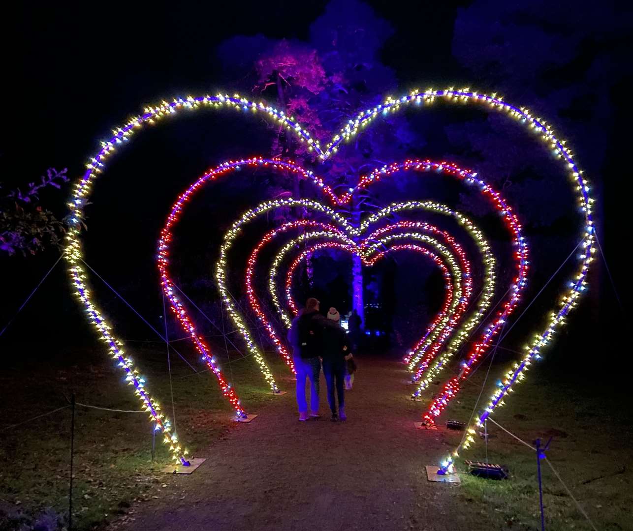 New this year is the illuminated heart arch