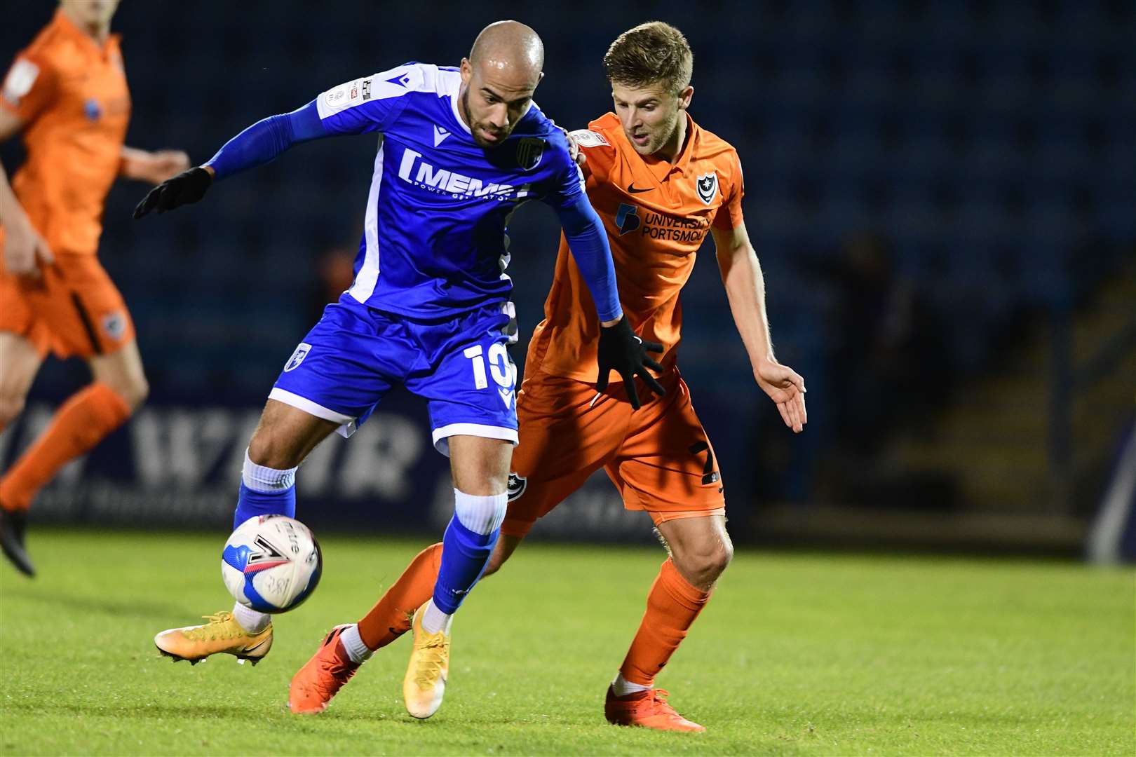 Gillingham winger Jordan Graham looks for a way through Picture: Barry Goodwin