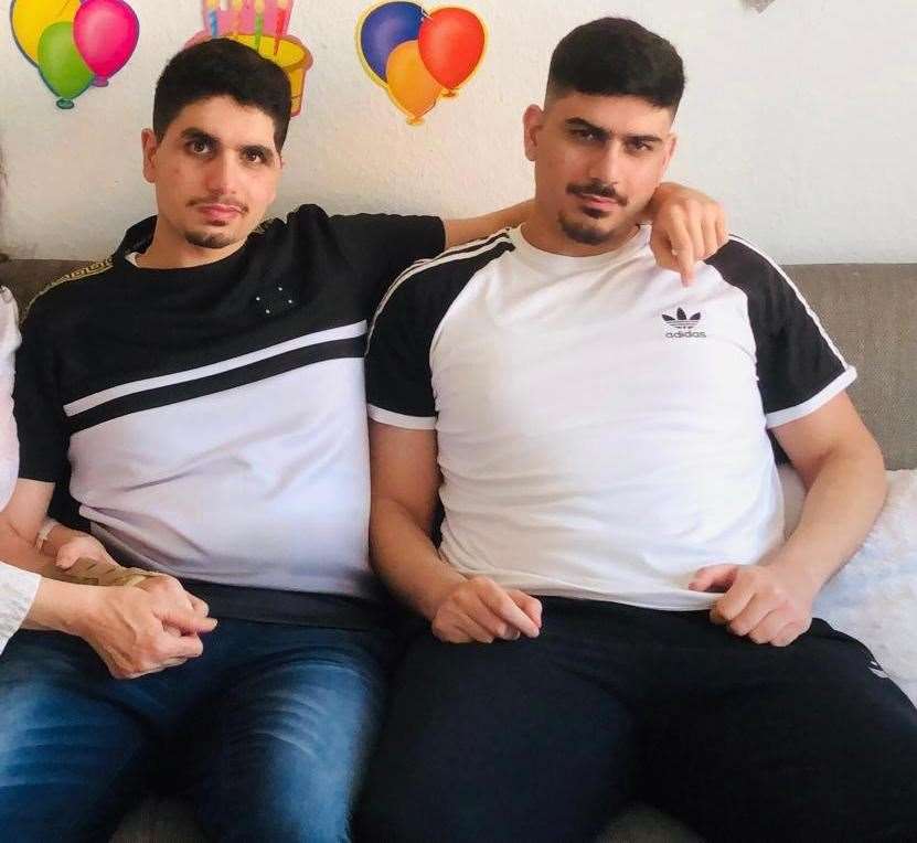 Daniel Ezzedine with his brother Ali on his 19th birthday last month