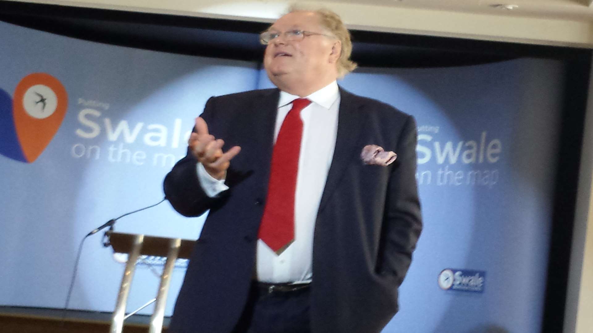 Lord Digby Jones speaking at the Swale Regeneration Conference