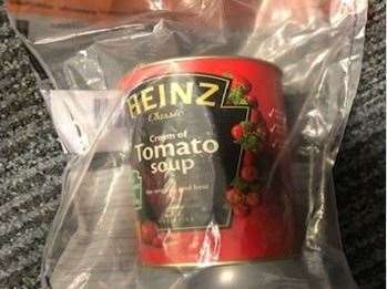 The can of soup seized by police