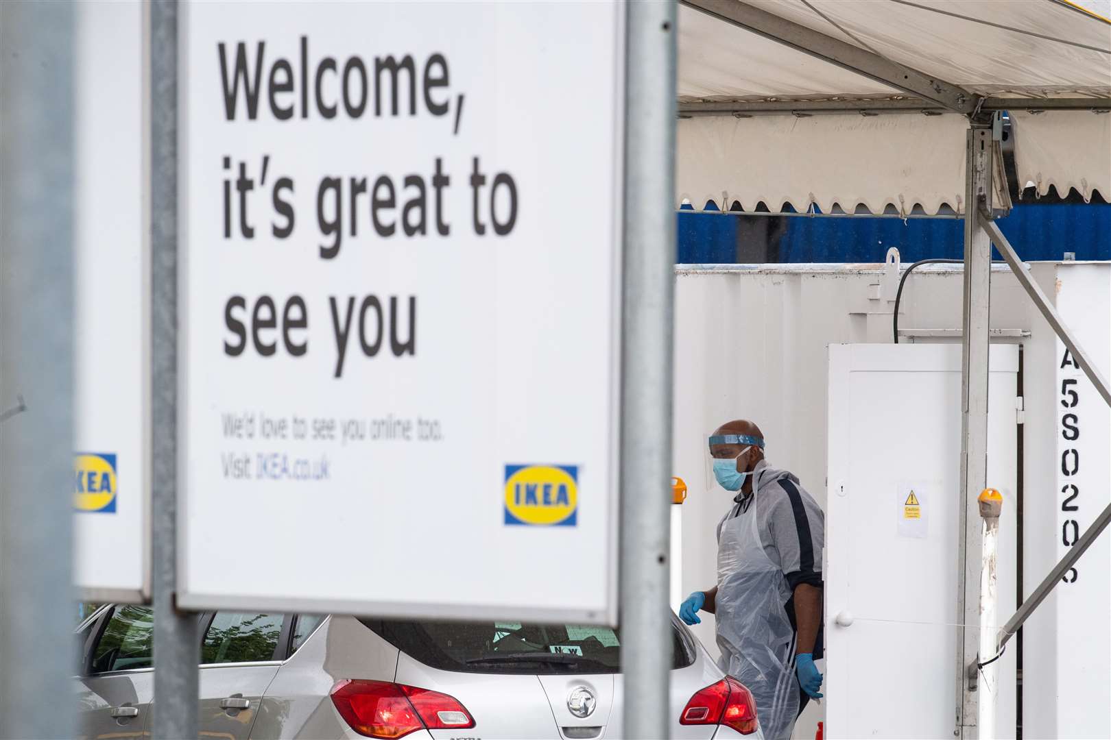 Ikea has handed over some carparks to be used as Covid-19 testing sites (Dominic Lipinski/PA)