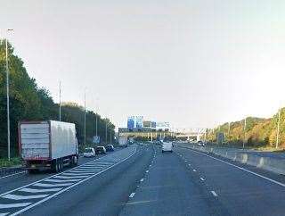 The crash happened on the M20 junction 2 near Wrotham. Picture: Google Street View
