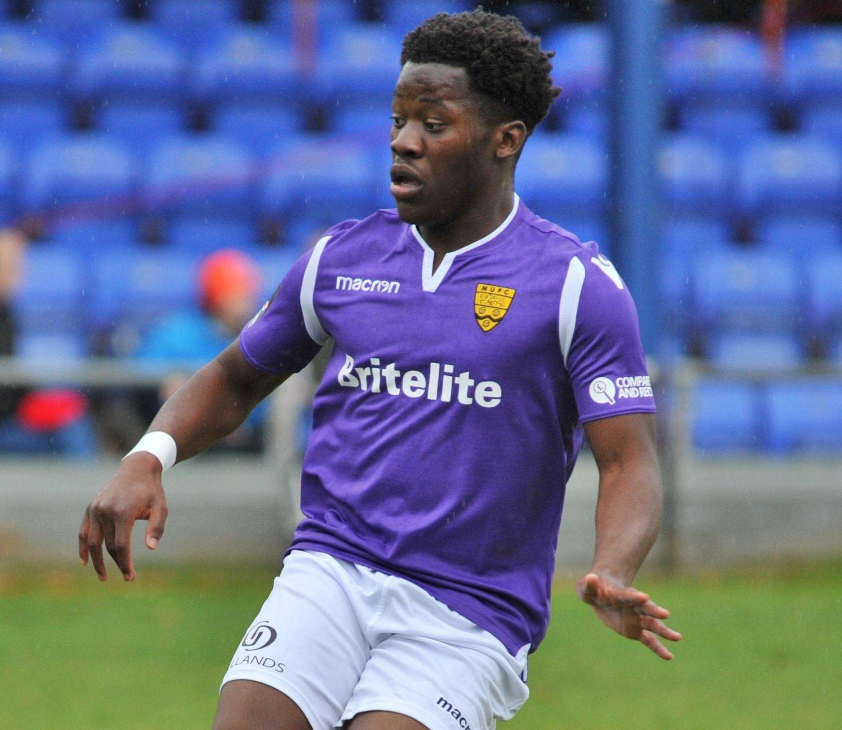 Norman Wabo on his Maidstone debut at Braintree Picture: Steve Terrell
