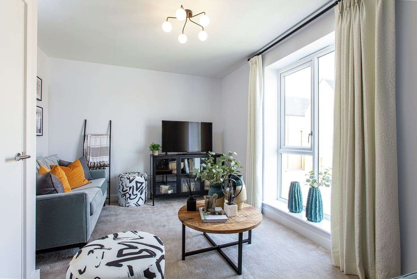 The inside of a four-bedroom show home at Ashmere. Picture: Countryside