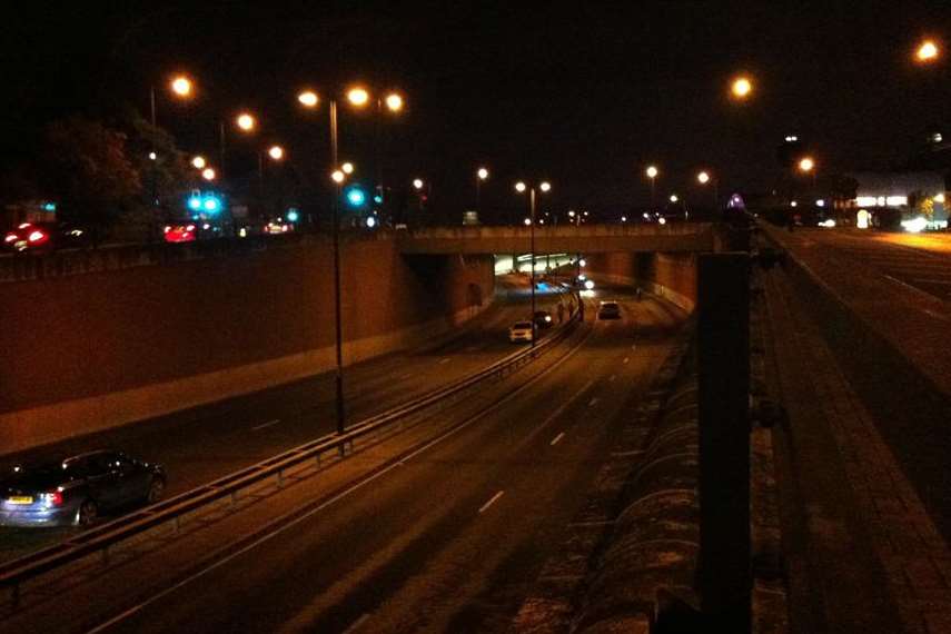 The Medway Tunnel was shut after Oliver Callaghan fell from a bridge last September