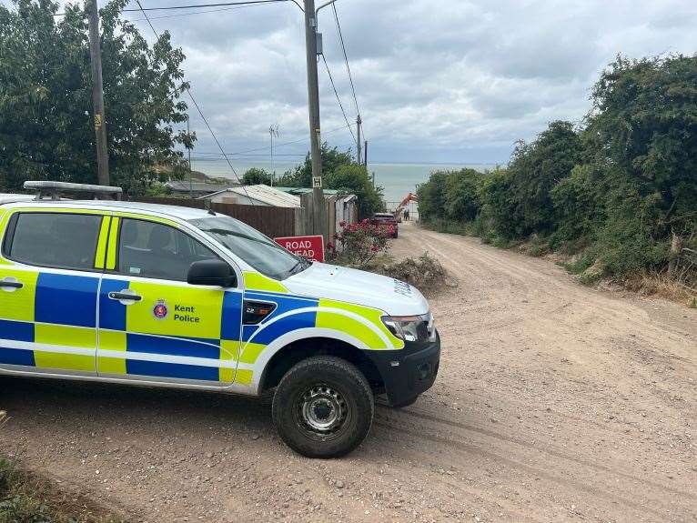 Police attended the site. Picture: Megan Carr