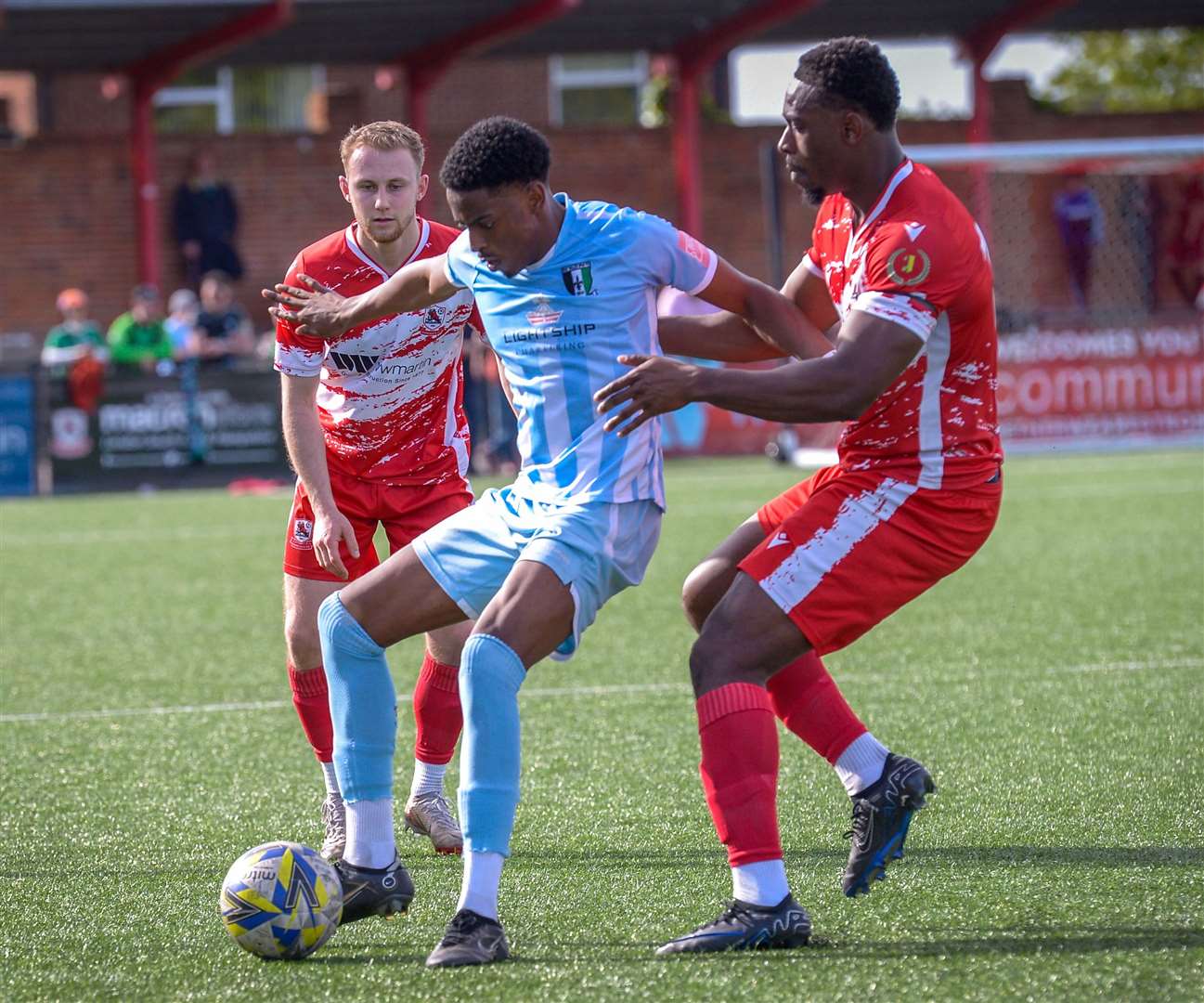 Action from the eagerly-awaited clash between Ramsgate and Cray Valley. Picture: Stuart Watson