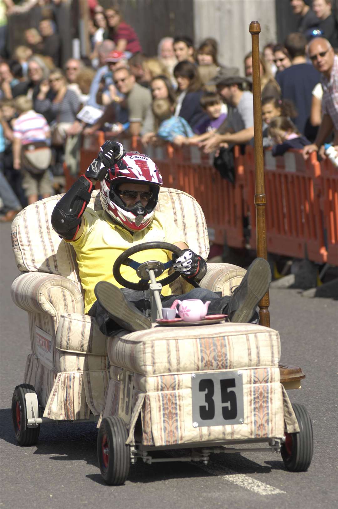 Another armchair racer... Picture : Gary Browne