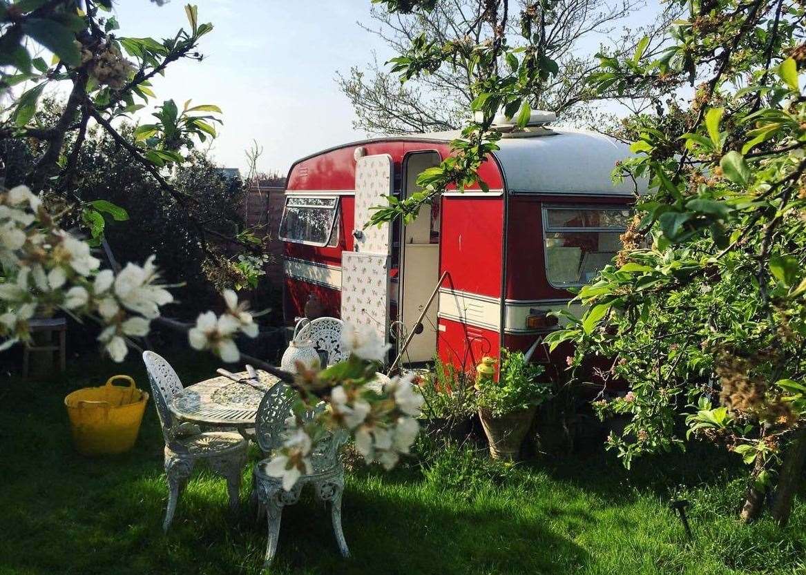 Vintage caravan in Herne Bay