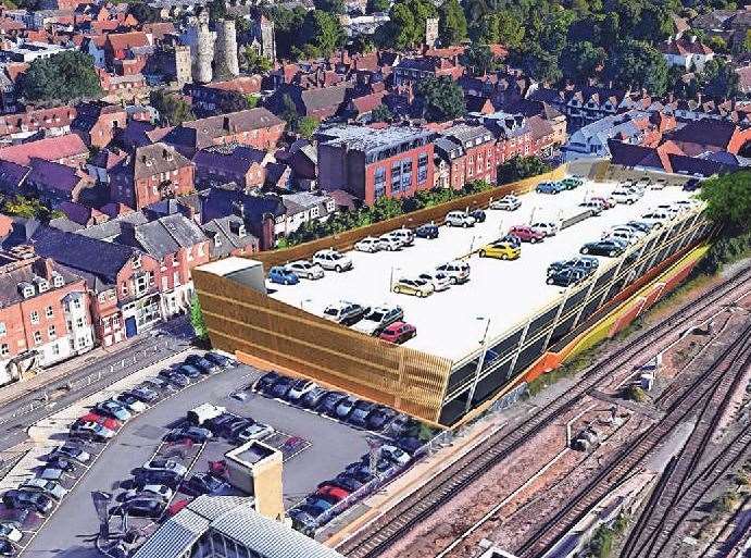 The proposed multi-storey car park in Station Road West, Canterbury (10513118)