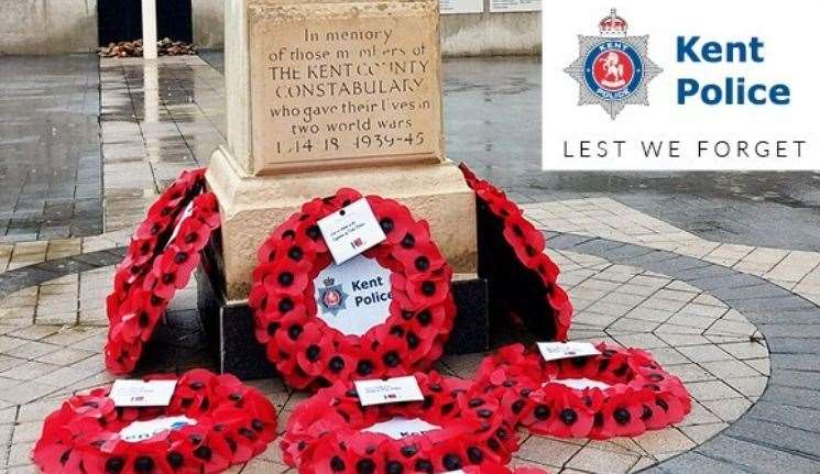 Kent Police honoured those who lost their lives from the beginning of the First World War to the present day. Picture: Kent Police