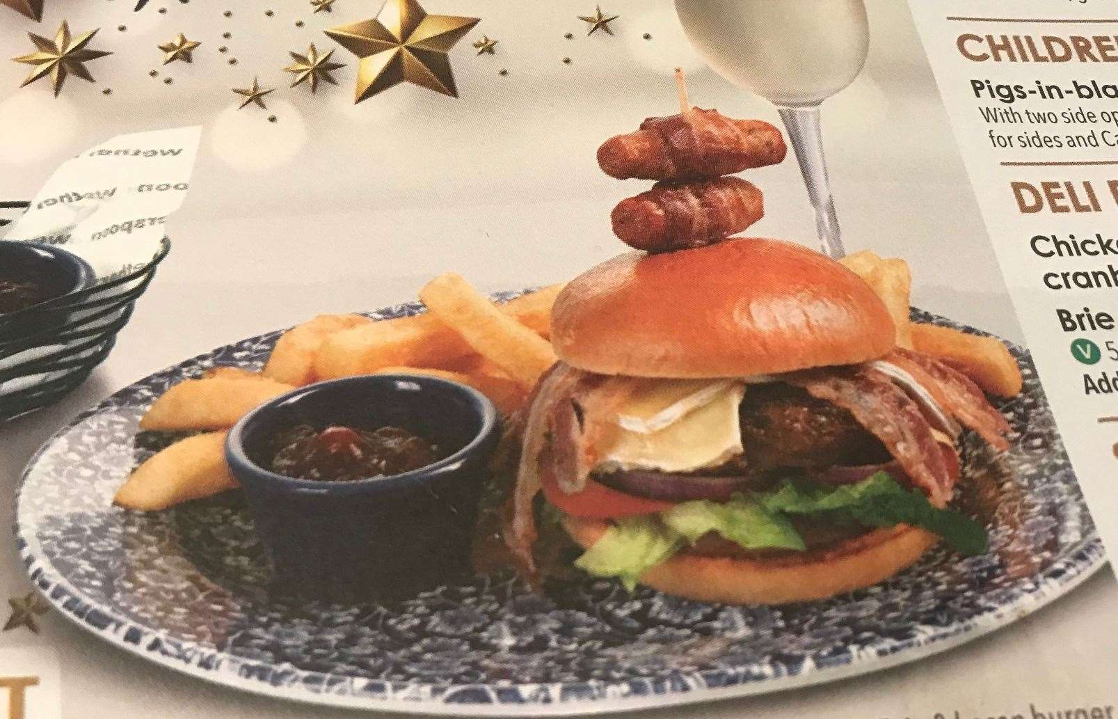 This is how the burger looked on the promotional leaflet...