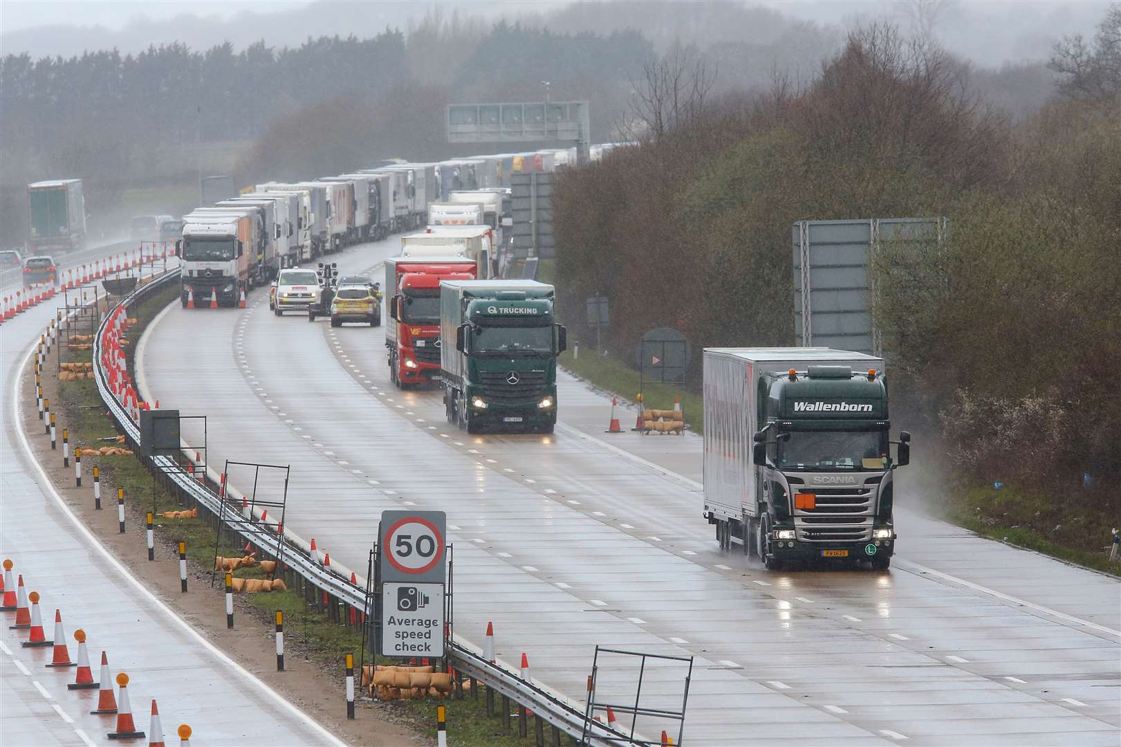 Operation Stack in place on the M20 earlier this month. Picture: Andy Jones