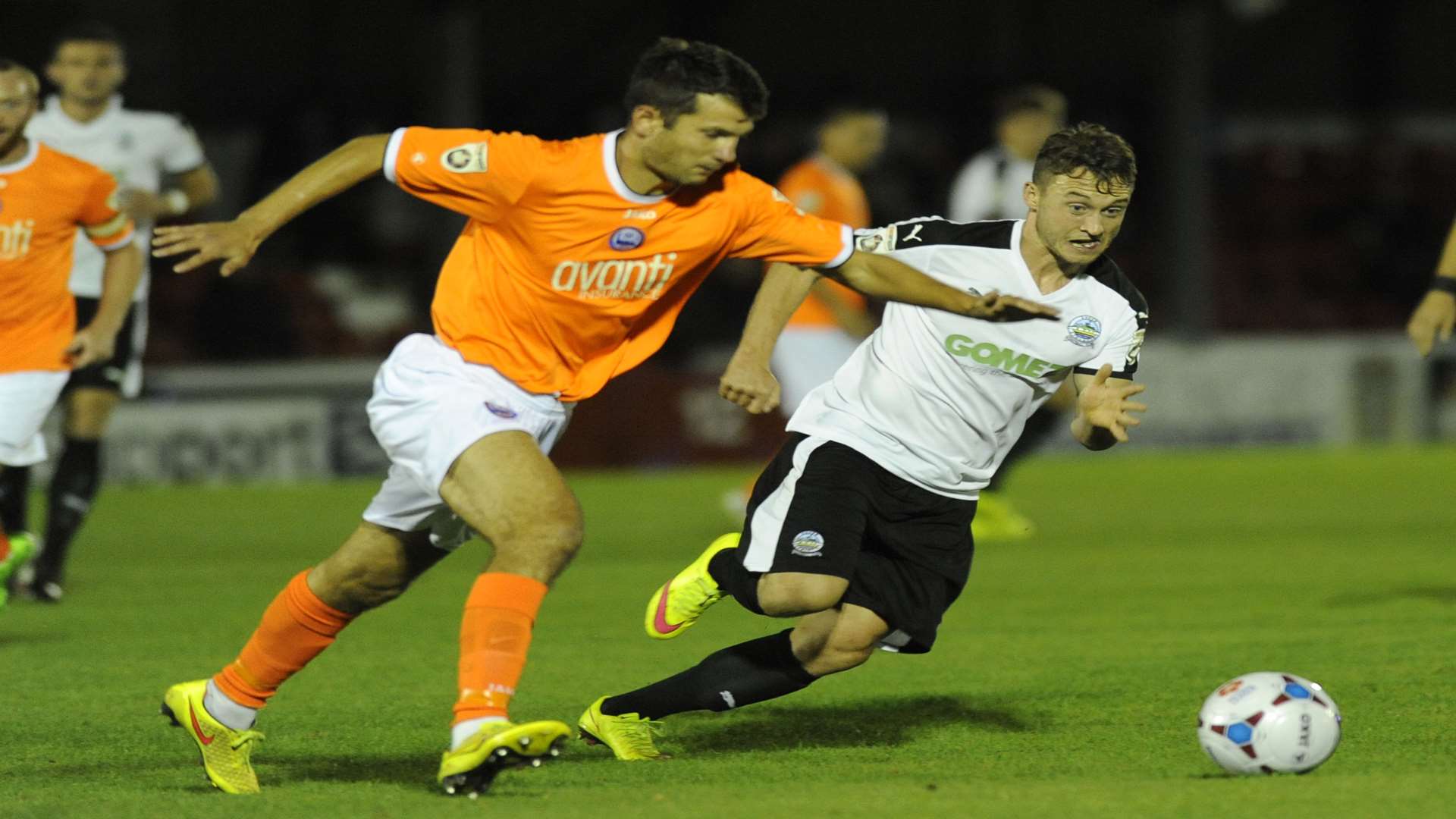 Mark Phillips in action for Braintree against Dover last season Picture: Tony Flashman