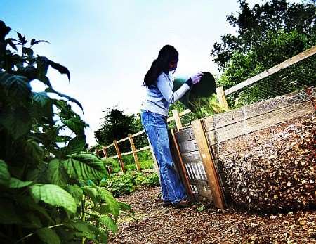 Woman recycling her green waste. Picture: Thanet Council