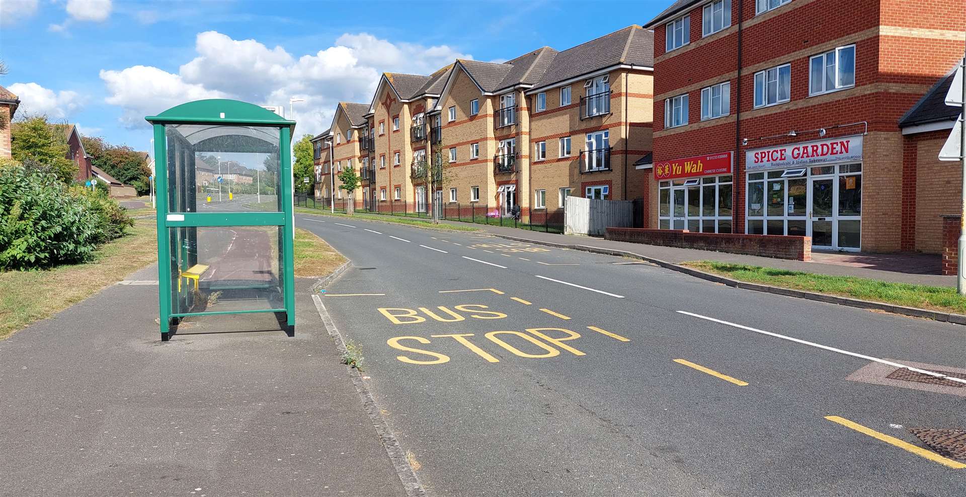 The bus shelter on George Williams Way that residents fought for in 2019 is now sat empty