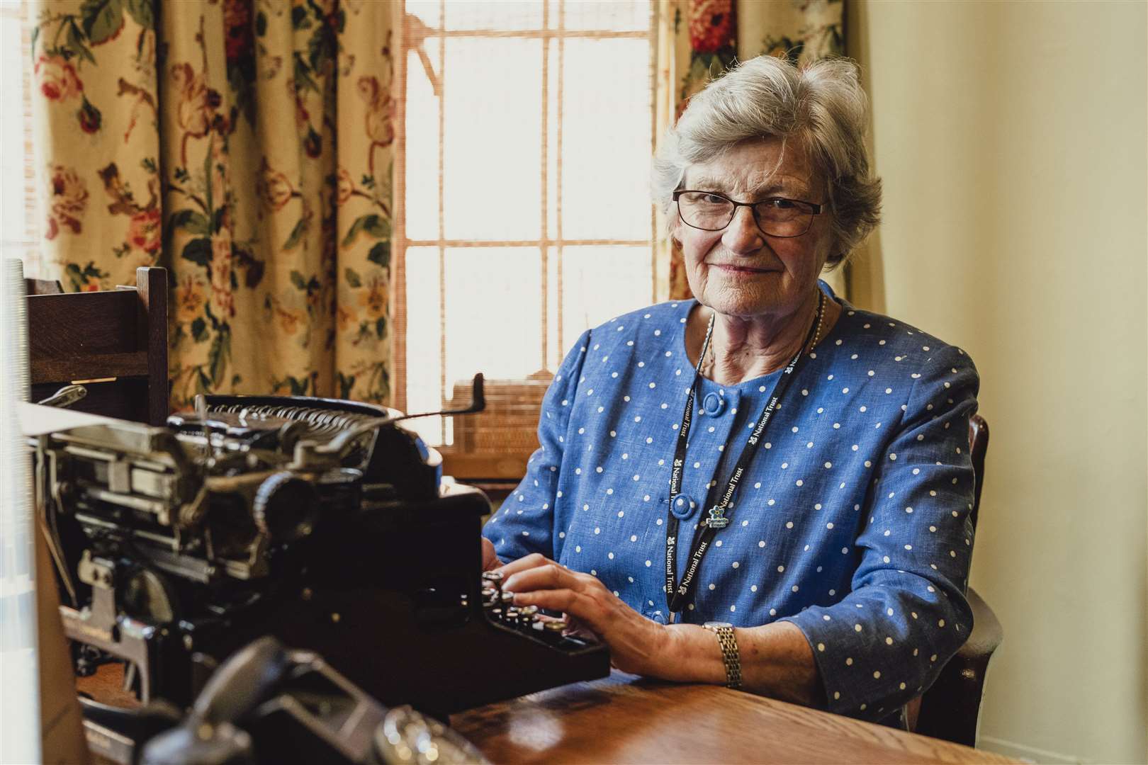 Nonie Chapman, one of Sir Winston Churchill’s former secretaries in the newly recreated secretaries’ office at Chartwell Picture: National Trust Images/Kate York