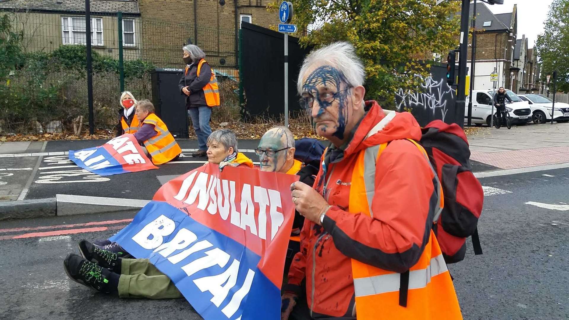Insulate Britain have also blocked roads in central London. Photo: Insulate Britain (52679162)