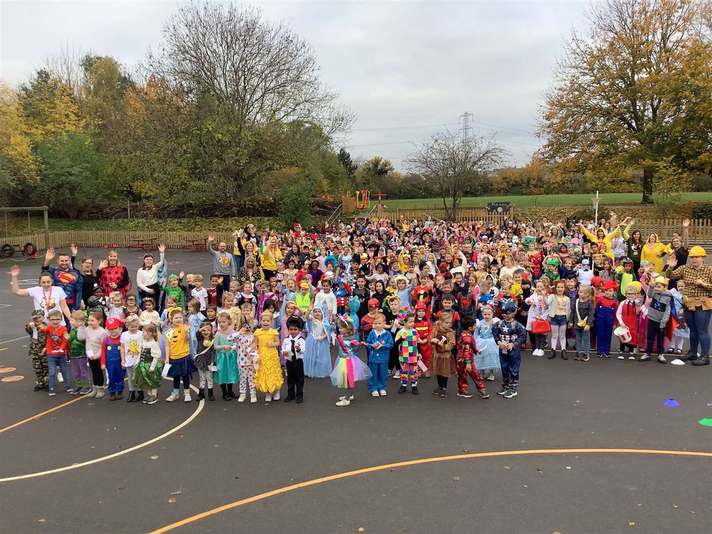 Painters Ash's fundraising walk for Children in Need
