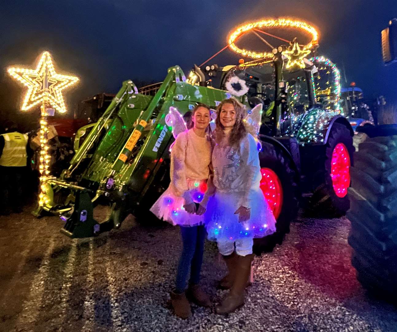 The angel tractor, driven by Claire and Fifi Seymour, was very popular with the crowds. Picture: Holland Gladwish Photography