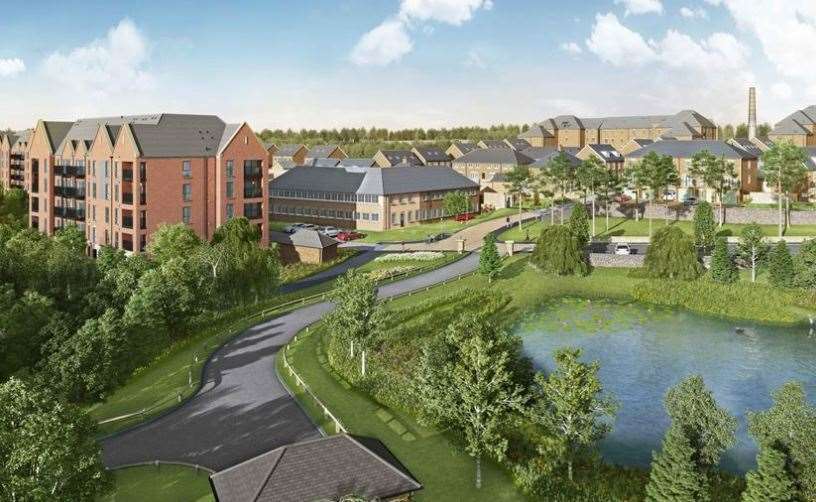 Plans for 295 homes at Springfield Mill in Sandling Road, Maidstone, were originally approved in 2018. Picture: Redrow