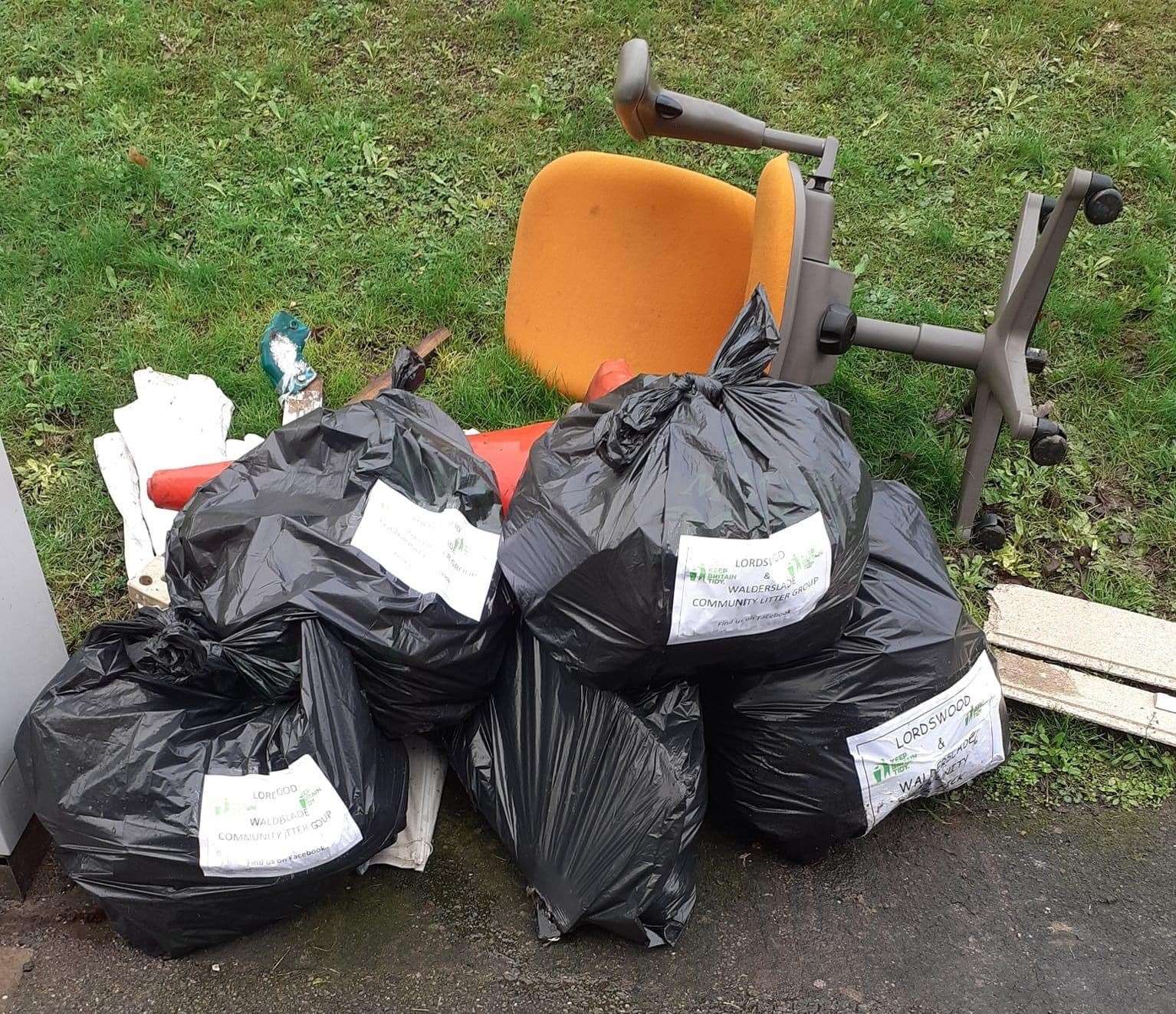 The group have collected 2,000 bags of rubbish in less than a year. Picture: Marion Rodgers