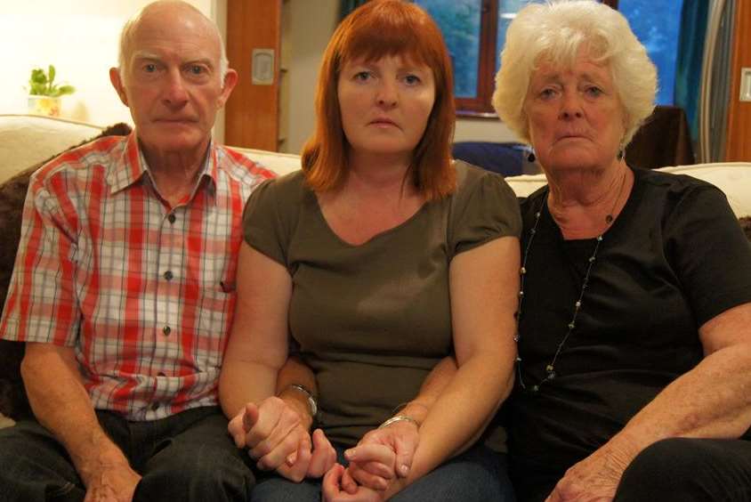 Haydyn Vintiner's sister Simone with her parents Leon and Jeanette, who flew over from Spain for their son's funeral