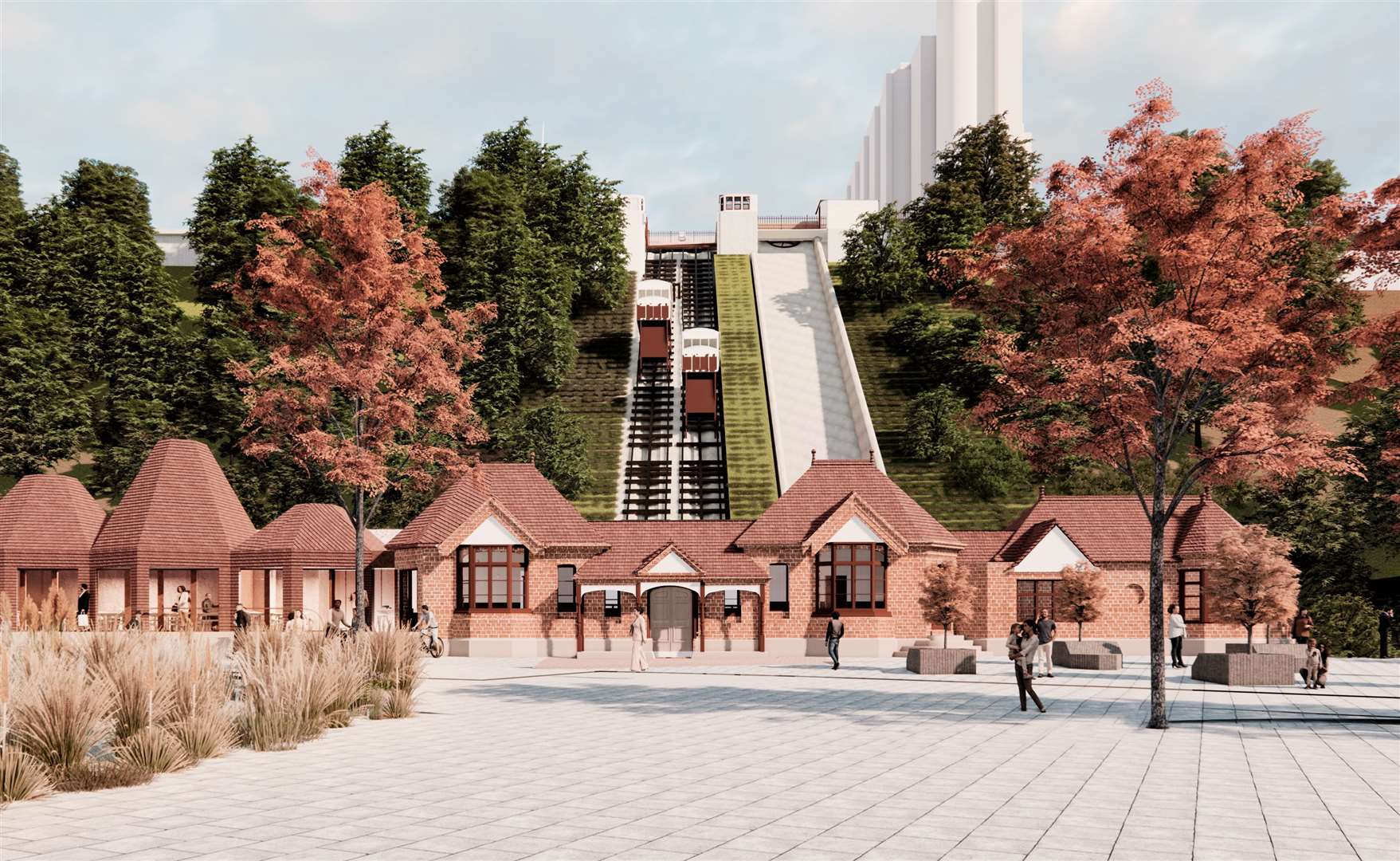 What the lift and surrounding area is expected to look like after the work. Picture: Folkestone Leas Lift