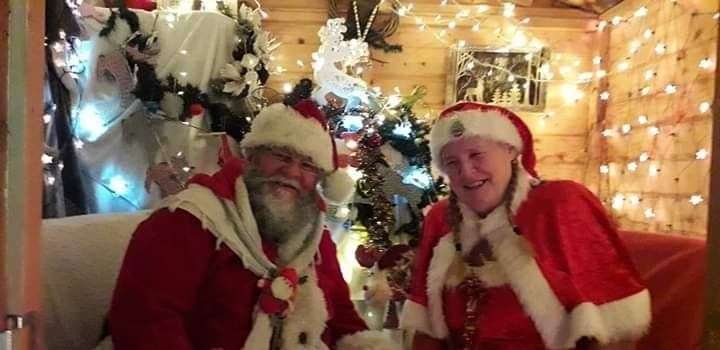 Mr and Mrs Claus, aka Andy Morris and wife Rosemary