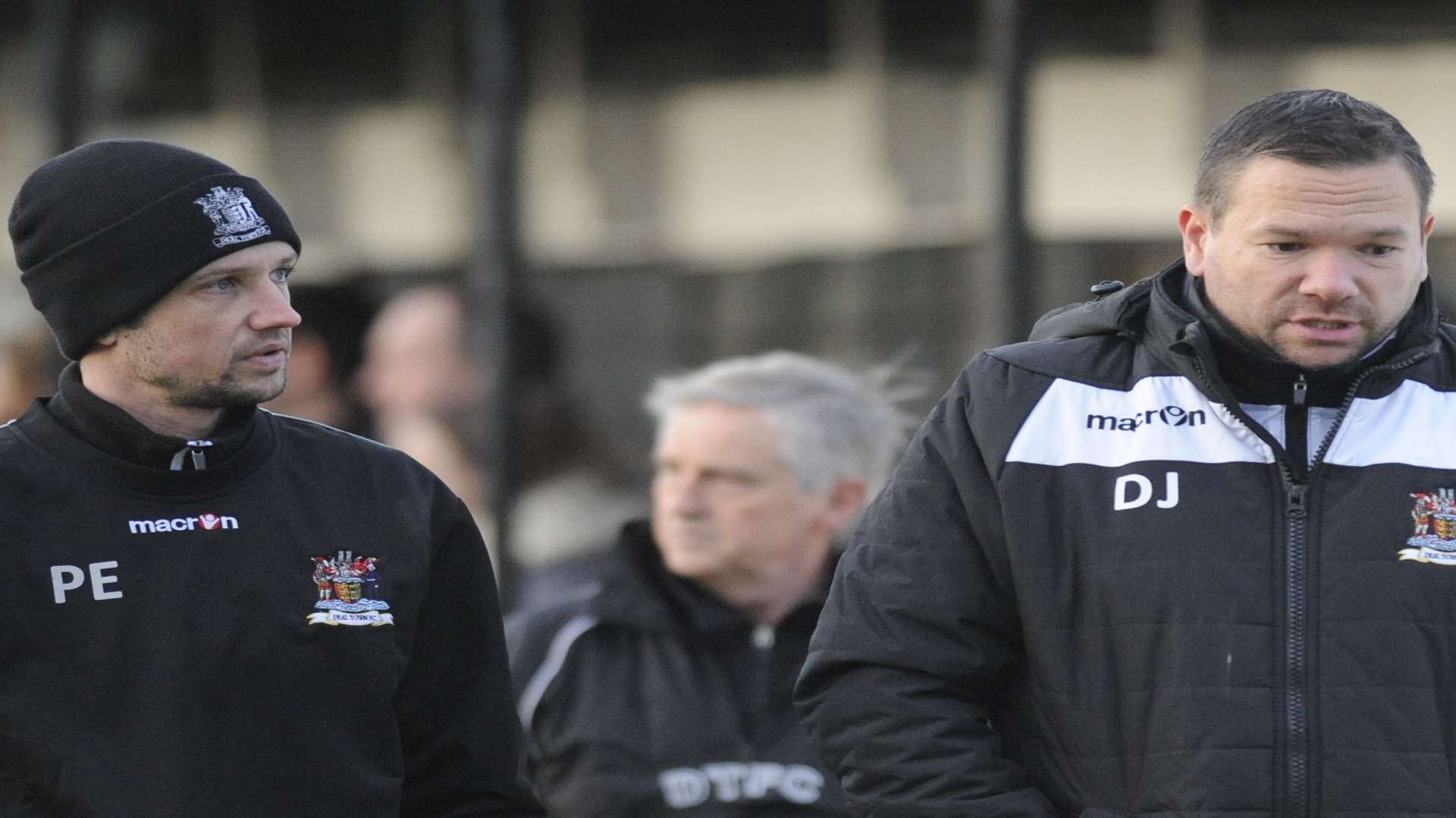 Deal Town manager Dave Johncock, right, and his assistant Paul Egan, left, were axed by the club this week.