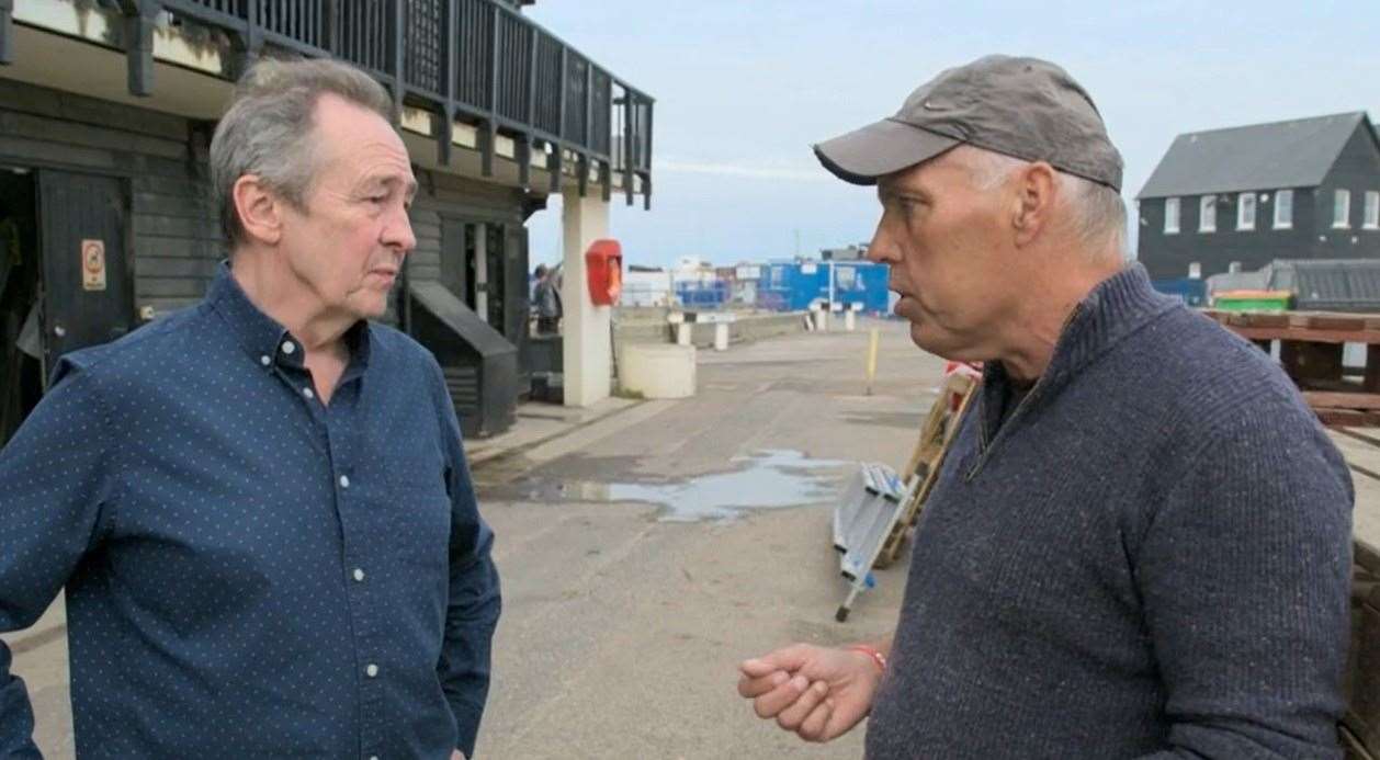Paul Whitehouse with Graham West in Whitstable. Picture: BBC