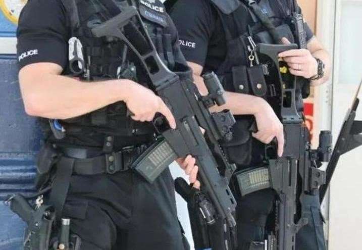 Armed police were called to Folkestone following the incident. Stock picture