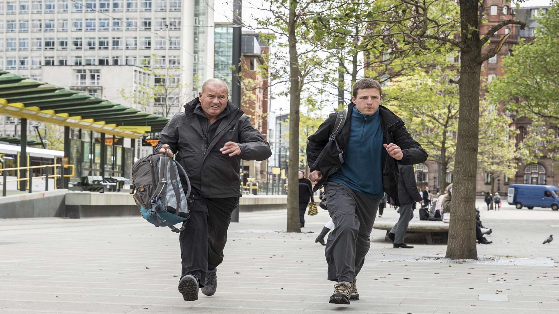 On the run. Bob and Alex keep ahead of their pursuers. Picture courtesy of Channel 4