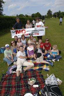 KIG campaigners at protest picnic