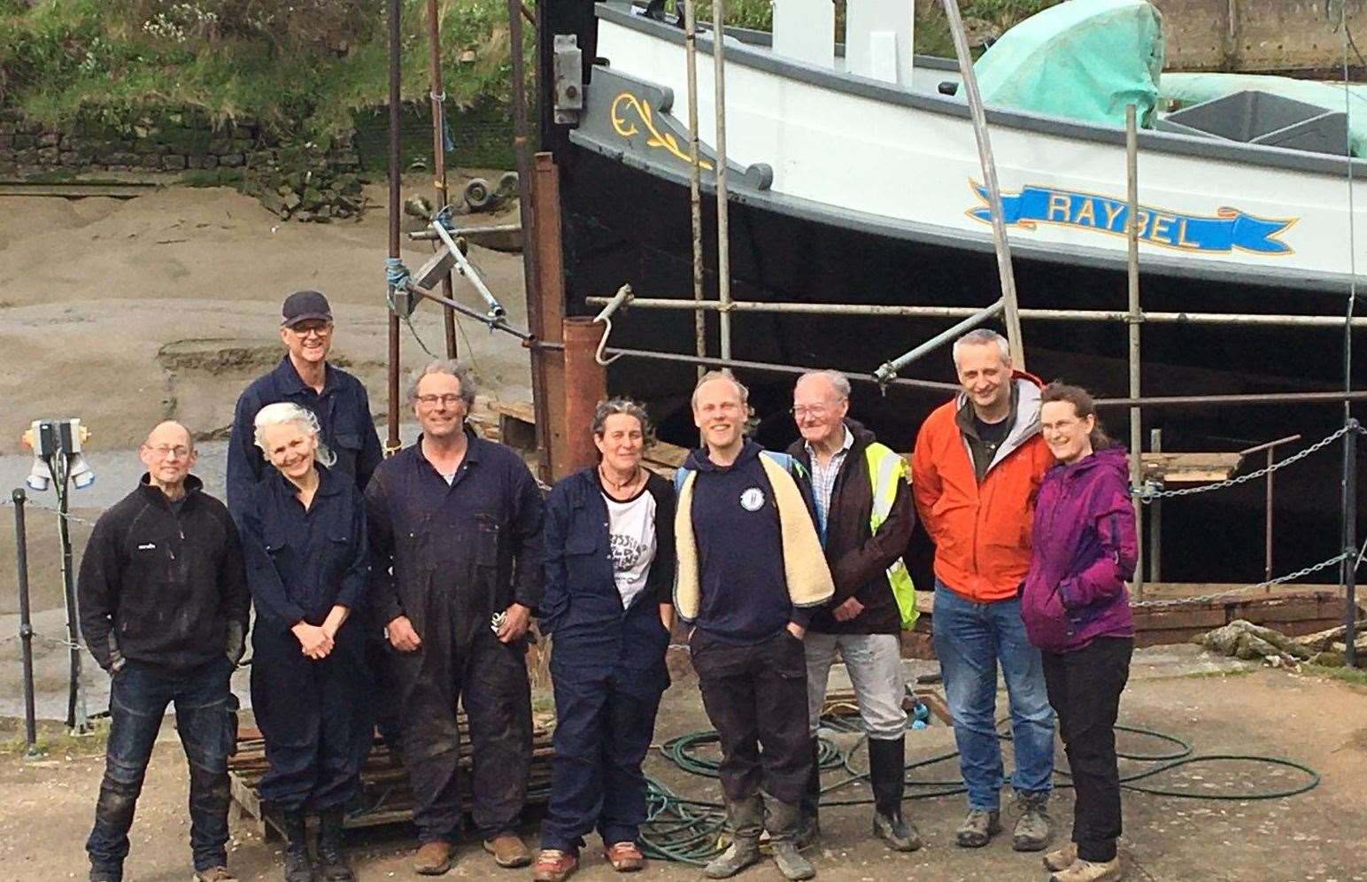 Some of the volunteers of the Raybel Charters ahead of the Raybel relaunch open day. Picture: Raybel Charters