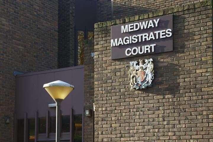He was ordered to complete 80 hours of community service and was banned from driving for 20 months at Medway Magistrates Court