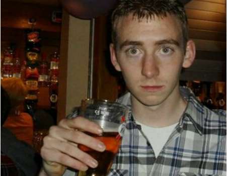 Murderer Adam Whelehan poses with pint in his Twitter profile picture