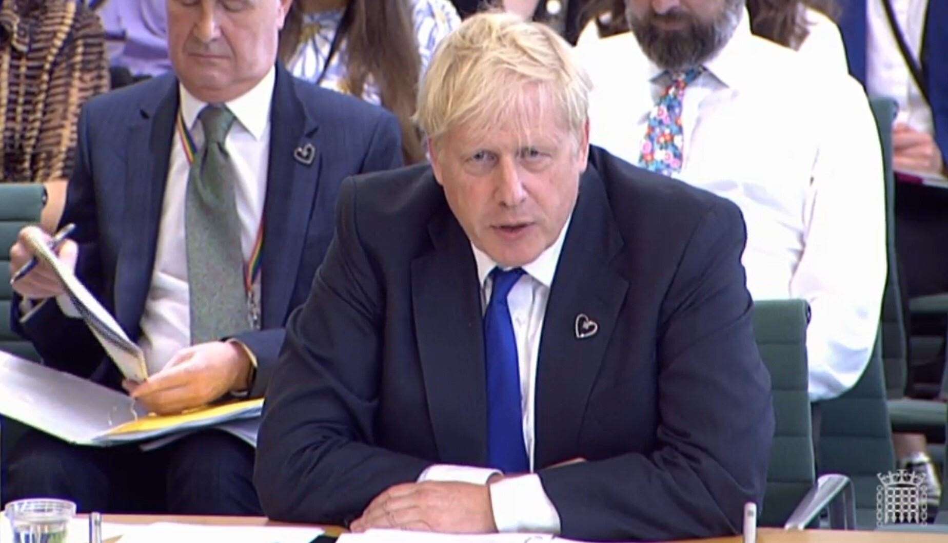 Prime Minister Boris Johnson appeared in front of the Liaison Committee (House of Commons/PA)