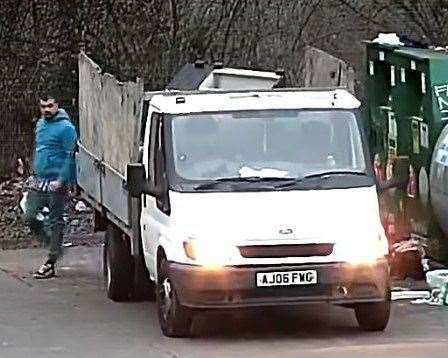 Alexandru Marius Zlate was caught on CCTV depositing a sofa. Picture: Gravesham Borough Council