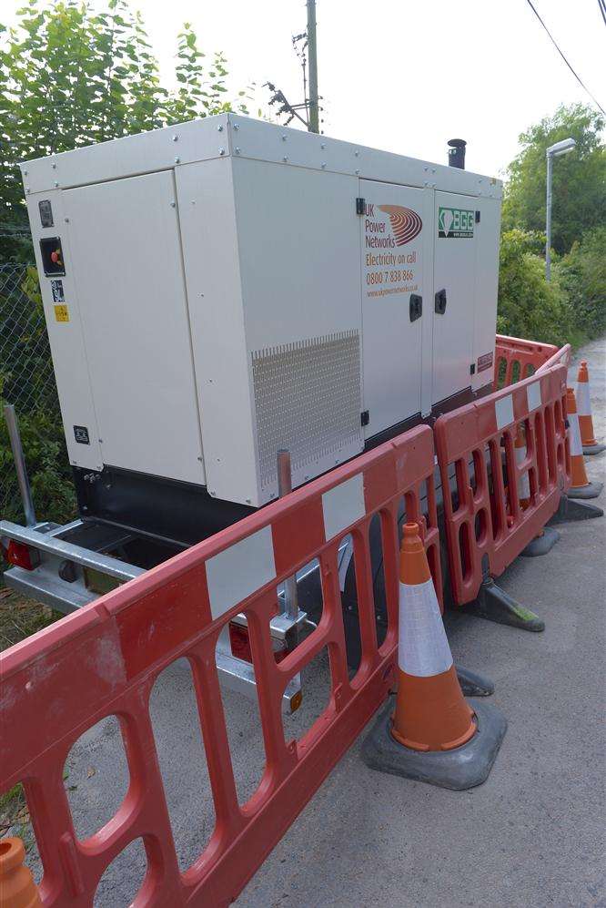 The emergency generator in Pilgrims Road