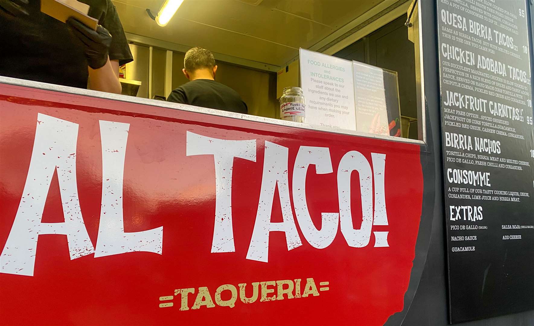 Our first stop was Al Taco, a Mexican-inspired food truck hidden away at the back
