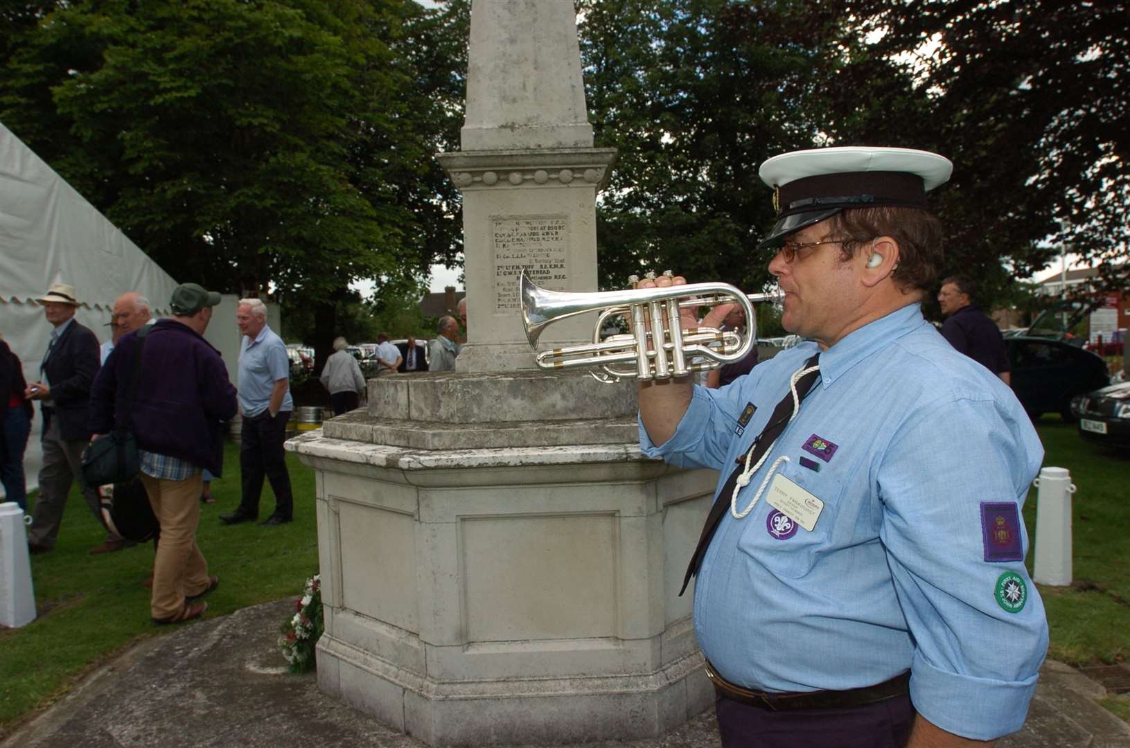 An annual remembrance service is held at the Colin Blythe memorial at the Spitfire Ground