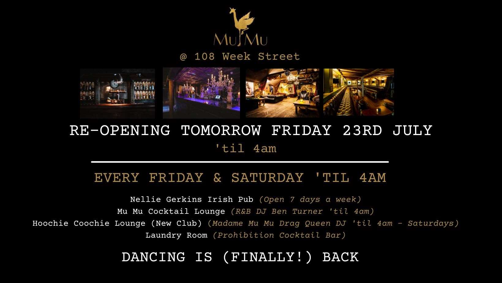 Maidstone nightclub Mu Mu is reopening Friday after a race against time following a devastating fire