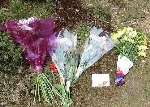 Floral tributes placed near the spot where Tara died in April
