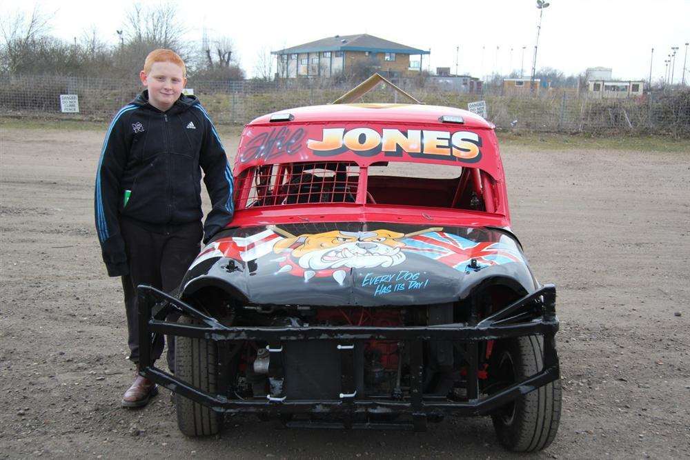 Alfie Jones, 13, appeared in the first episode of the BBC2 documentary Fast and Fearless: Britain's Banger Drivers