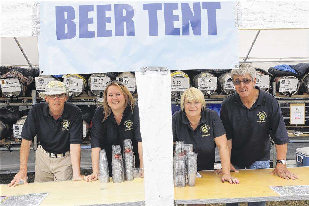 Gary White, Helen Davies, Kim Smith and Danny Stack at the Aviator Beer Festival.